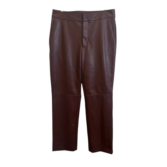 BANANA REPUBLIC FAUX VEGAN LEATHER WOMENS TROUSERS PANTS - Picture 1 of 9